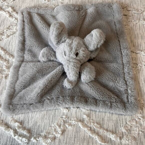 Elephant Baby Lovey Faux Fur Solid Gray Security‎ Blanket 2019 - Picture 2 of 5